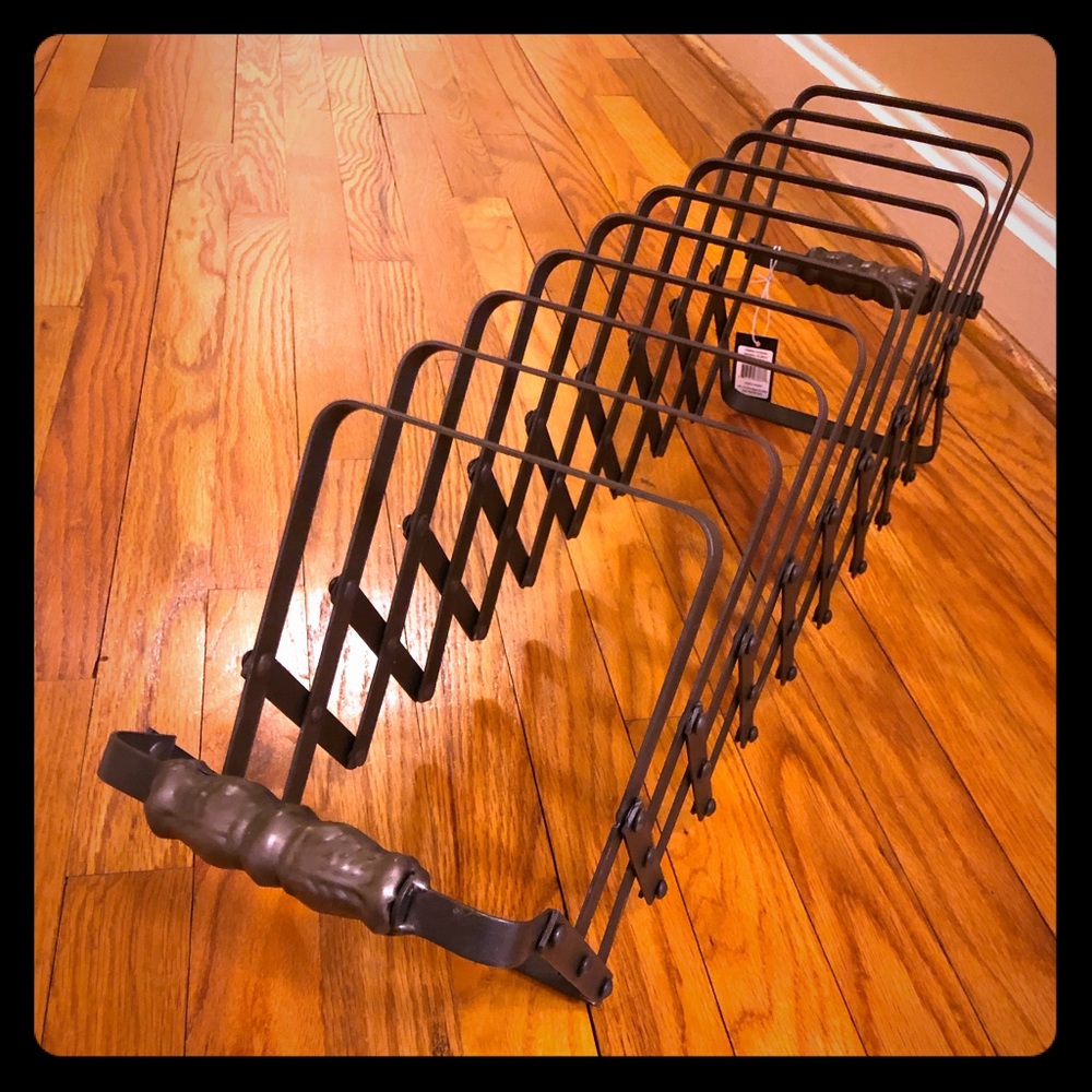 Creative Co-Op Metal Accordion File/Plate Rack